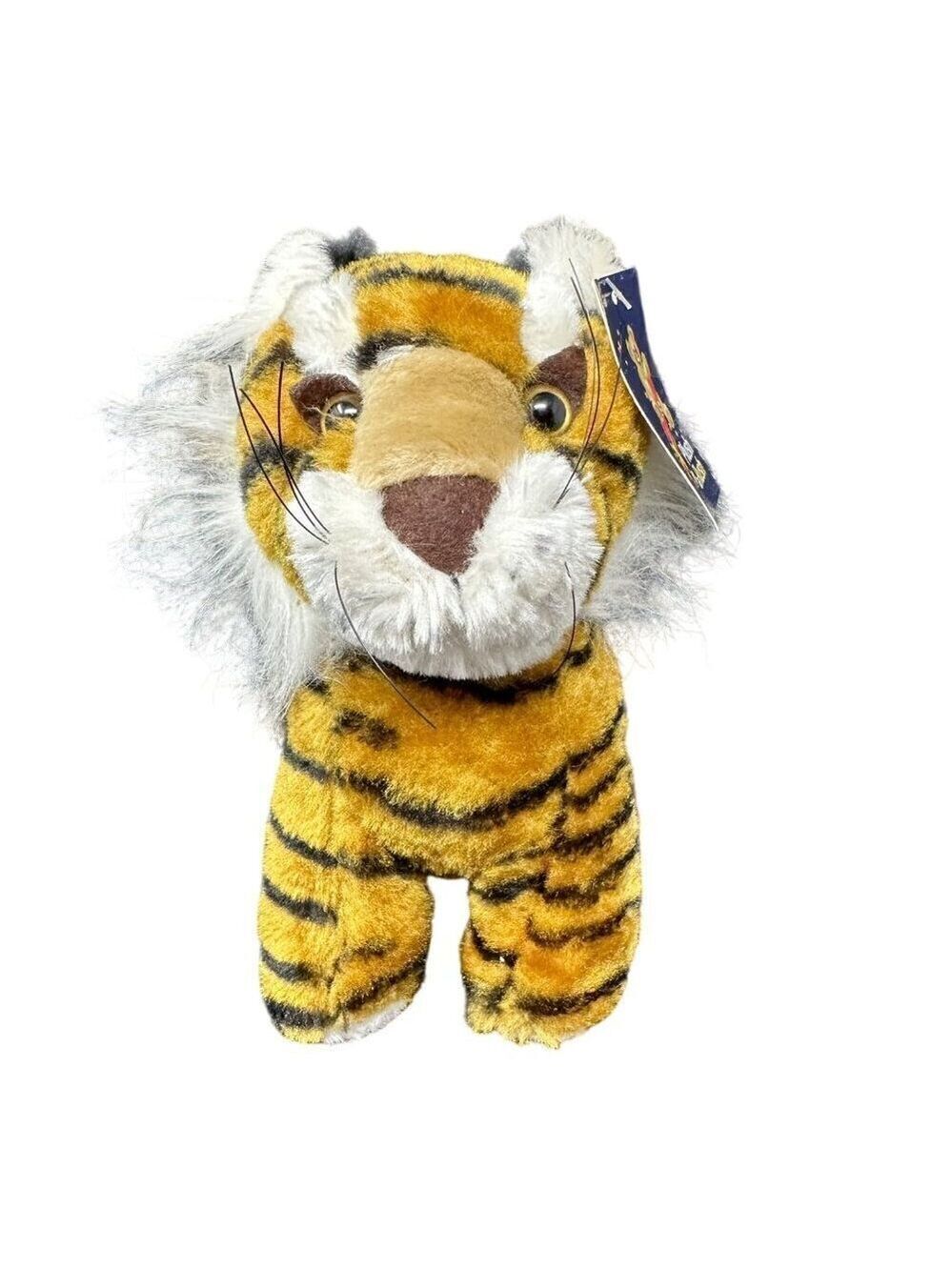Tiger Cub Stuffed Animal Plush In A Rush Toy Gift Realistic Zoo 7 in Tag Orange
